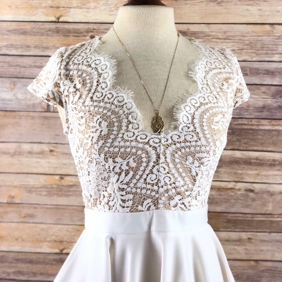 Luxxel Dresses & Skirts - NWT Lace Mini Skater Dress